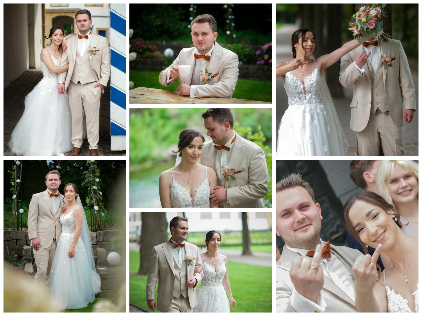 Hochzeitsfoto-Collage für Kassel – Graf-Video Elegante Hochzeitsmomente mit stilvollen Akzenten – Hochzeitsfotografie in Kassel